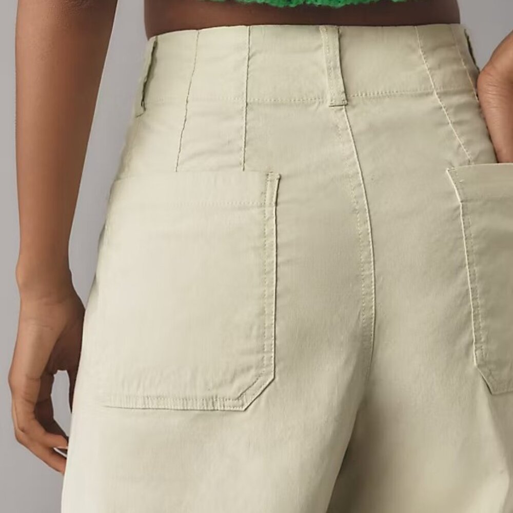 Anthropologie The Colette Cropped Wide-Leg Pants by Maeve 29 new mint color nwt - Picture 3 of 5